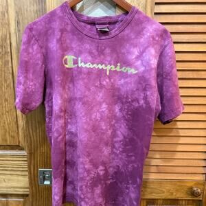 Champion purple tie dye tee Size M